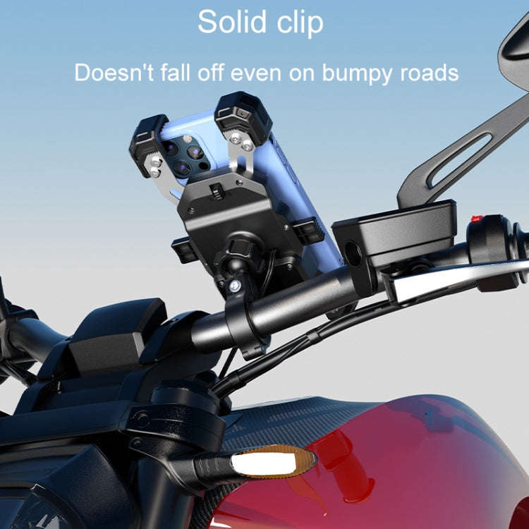 Kewig Motorcycle Navigation Phone Holder Outdoor Riding Charging Bracket, Model: M11-G2-A2