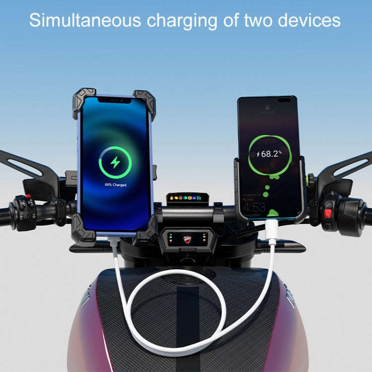 Kewig Motorcycle Navigation Phone Holder Outdoor Riding Charging Bracket, Model: M11-G2-A1