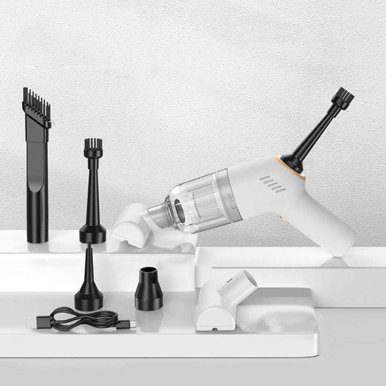 Wireless Charging Car Vacuum Cleaner Mini Handheld High Power Wet and Dry Vacuum Cleaner, Color: ...