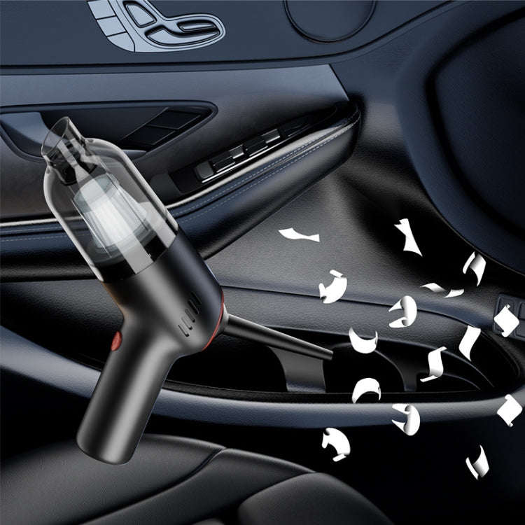 Wireless Charging Car Vacuum Cleaner Mini Handheld High Power Wet and Dry Vacuum Cleaner, Color: ...