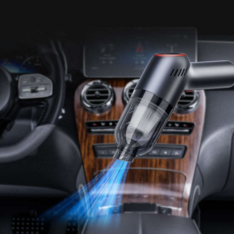 Wireless Charging Car Vacuum Cleaner Mini Handheld High Power Wet and Dry Vacuum Cleaner, Color: ...