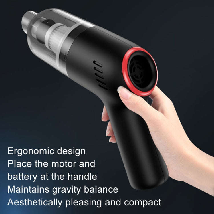 Wireless Charging Car Vacuum Cleaner Mini Handheld High Power Wet and Dry Vacuum Cleaner, Color: ...