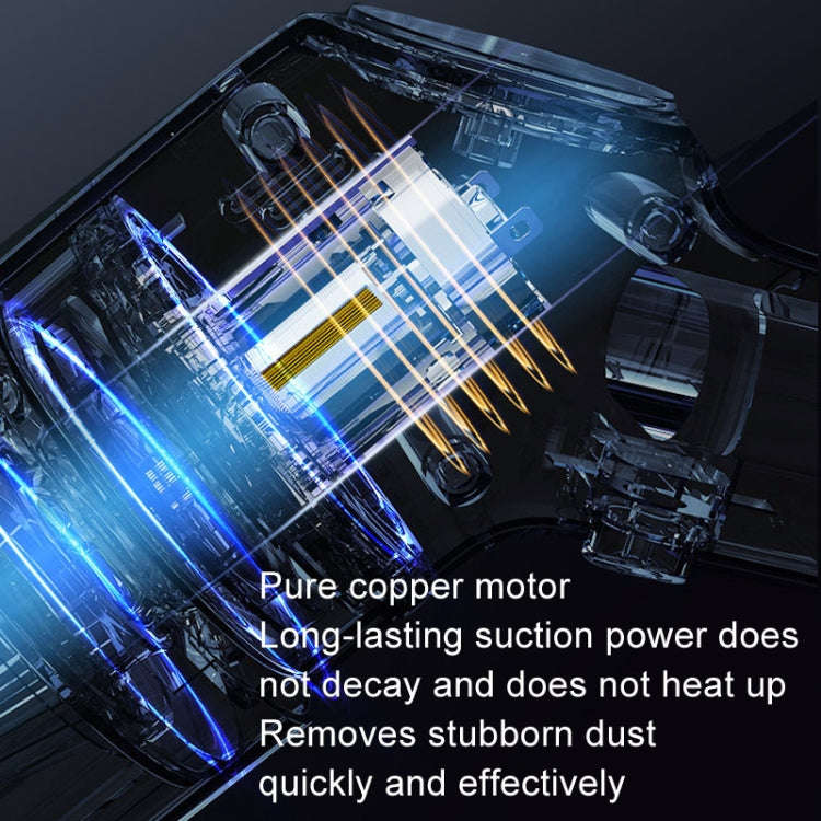 Wireless Charging Car Vacuum Cleaner Mini Handheld High Power Wet and Dry Vacuum Cleaner, Color: ...