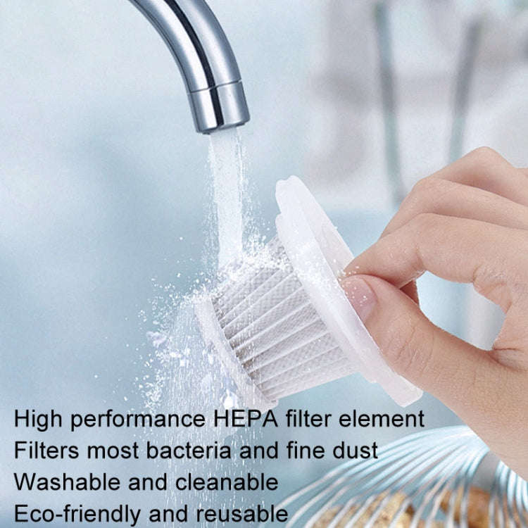 Wireless Charging Car Vacuum Cleaner Mini Handheld High Power Wet and Dry Vacuum Cleaner, Color: ...
