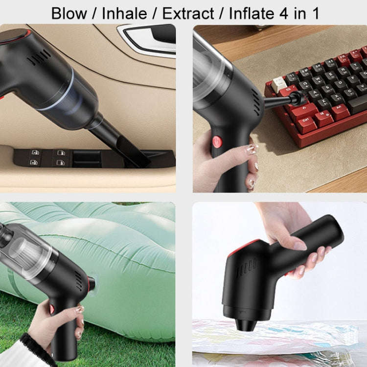 Wireless Charging Car Vacuum Cleaner Mini Handheld High Power Wet and Dry Vacuum Cleaner, Color: ...