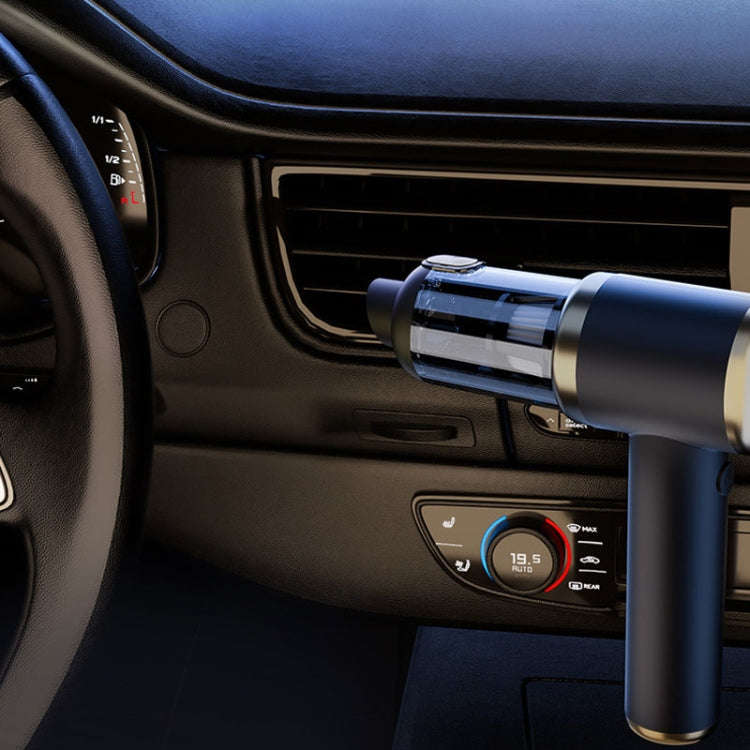 Car Vacuum Cleaner Vacuum Blower Dual Purpose Wireless Mini Vacuum Cleaner(White Silver)