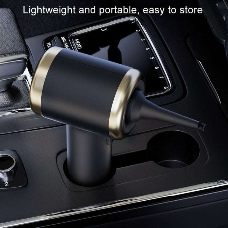 Car Vacuum Cleaner Vacuum Blower Dual Purpose Wireless Mini Vacuum Cleaner(Black Gold)