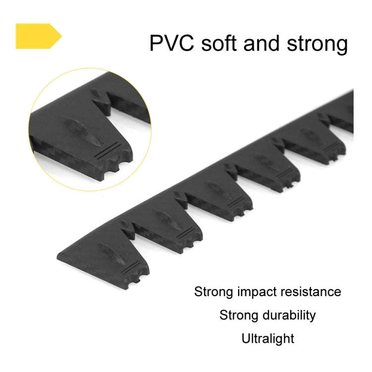 8pcs /Set Car Bumper Serrated Anti-collision Plate Decoration(Carbon Pattern)