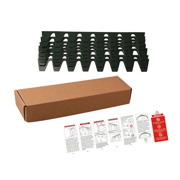 8pcs /Set Car Bumper Serrated Anti-collision Plate Decoration(Carbon Pattern)