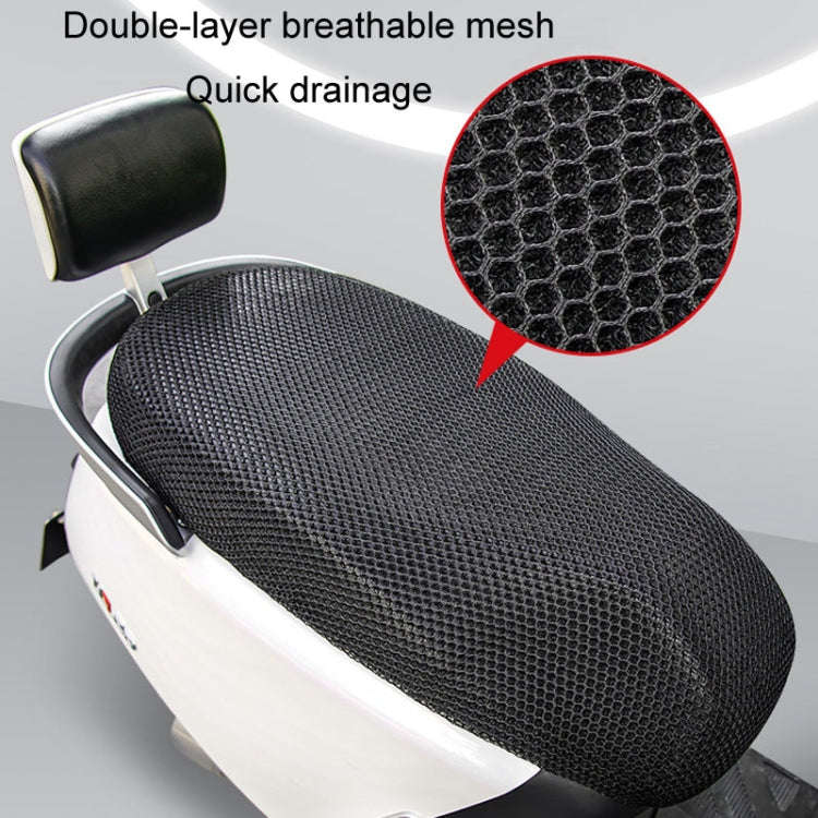 77x55cm Electrical Motorcycle Seat Cover Summer Breathable 3D Mesh Motorcycle Anti-Scald Cushion(...