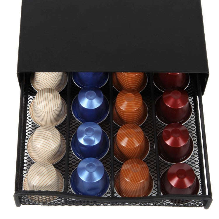 For Small Nespresso OASISWJ Drawer Type 40pcs Coffee Capsule Holder(Black)