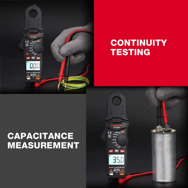HABOTEST Mini Clamp Multimeter Portable Digital Ammeter