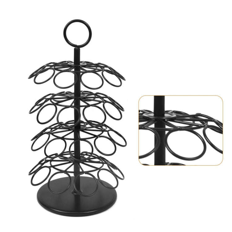 For Nespresso OASISWJ Assembly 40pcs 360 Degree Rotating Coffee Capsule Organizer(Black)