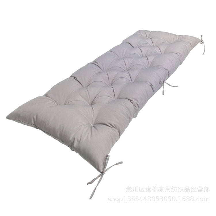 100x50x8cm Outdoor Bench Waterproof Sunscreen Thickened Soft Cushion(Light Gray)