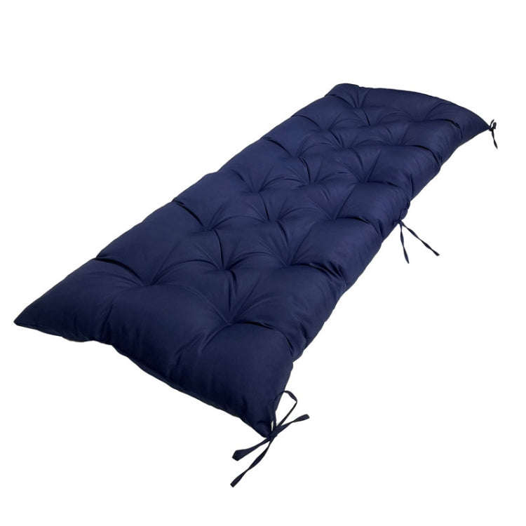 120x50x8cm Outdoor Bench Waterproof Sunscreen Thickened Soft Cushion(Navy Blue)