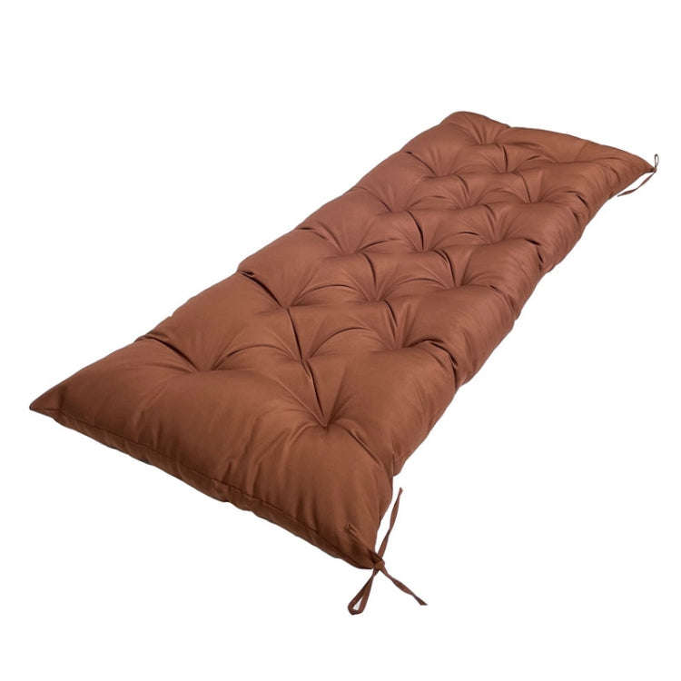120x50x8cm Outdoor Bench Waterproof Sunscreen Thickened Soft Cushion(Deep Coffee)