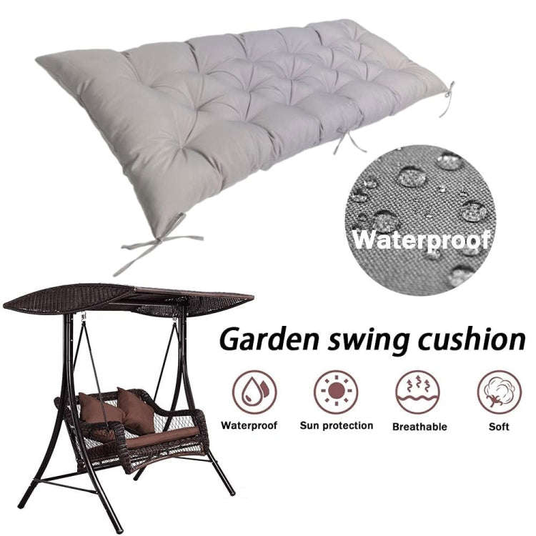 120x50x8cm Outdoor Bench Waterproof Sunscreen Thickened Soft Cushion(Dark Gray)