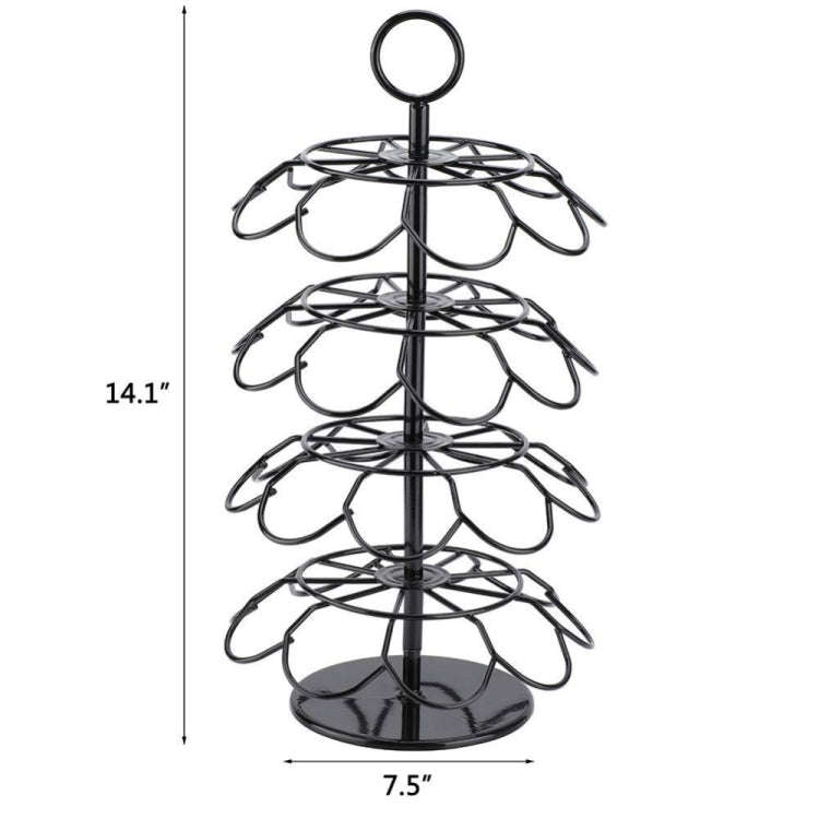 For K-CUP / Dolce Gusto OASISWJ 36pcs Assembled Rotating Coffee Capsule Holder(4 Layers)