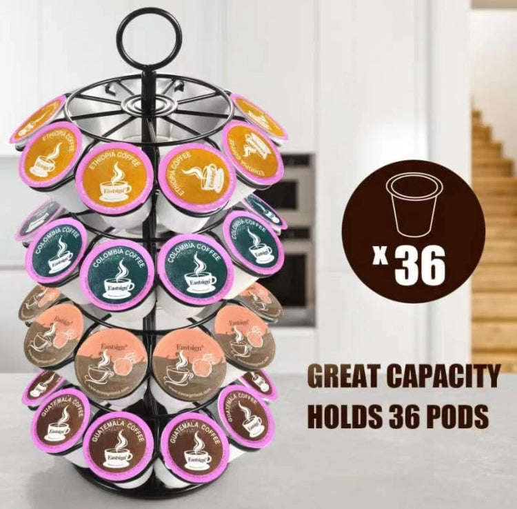 For K-CUP / Dolce Gusto OASISWJ 36pcs Assembled Rotating Coffee Capsule Holder(4 Layers)