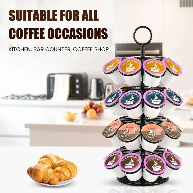 For K-CUP / Dolce Gusto OASISWJ 36pcs Assembled Rotating Coffee Capsule Holder(4 Layers)