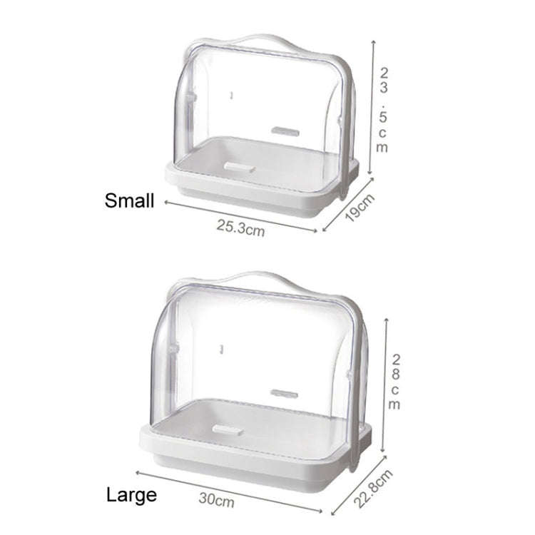 Portable Multi-function Transparent Storage Box Bread Box Bottle Organizer With Dustproof Lid, Sp...