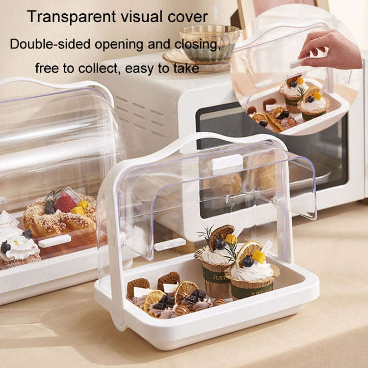 Portable Multi-function Transparent Storage Box Bread Box Bottle Organizer With Dustproof Lid, Sp...