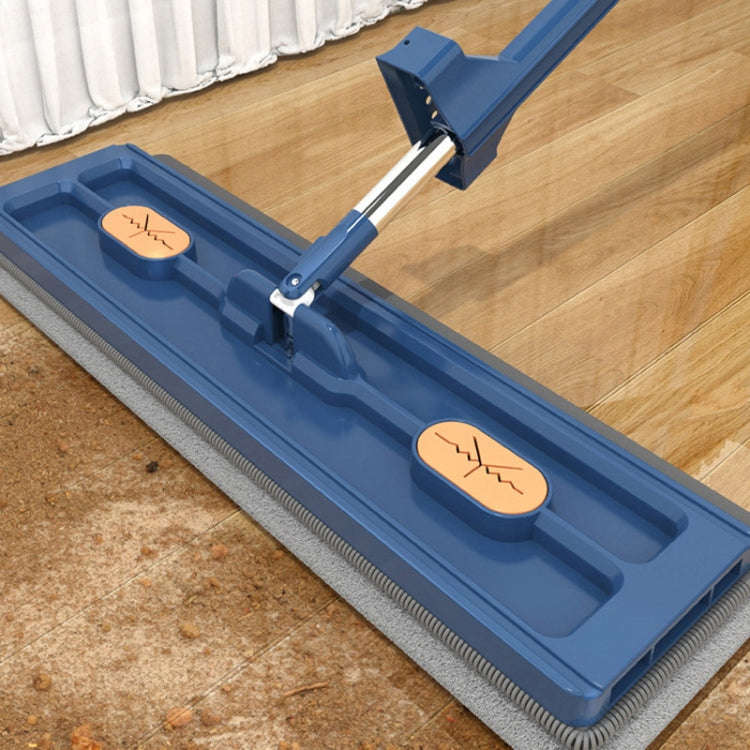 42cm Hand-Free Household Flat Mop Kitchen Cleaning Lazy Floor Cleaner, Style: White+4 Wipes