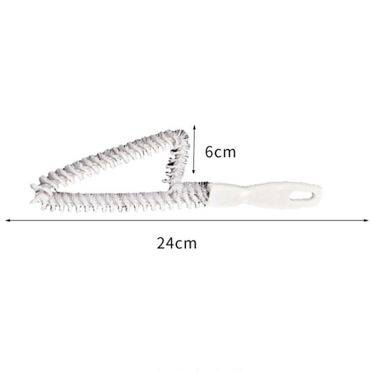 Multipurpose Window Trough Cleaning Tool Household Kitchen Stovetop Crevice Brush(White)