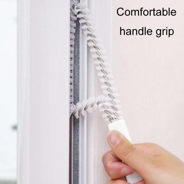 Multipurpose Window Trough Cleaning Tool Household Kitchen Stovetop Crevice Brush(White)