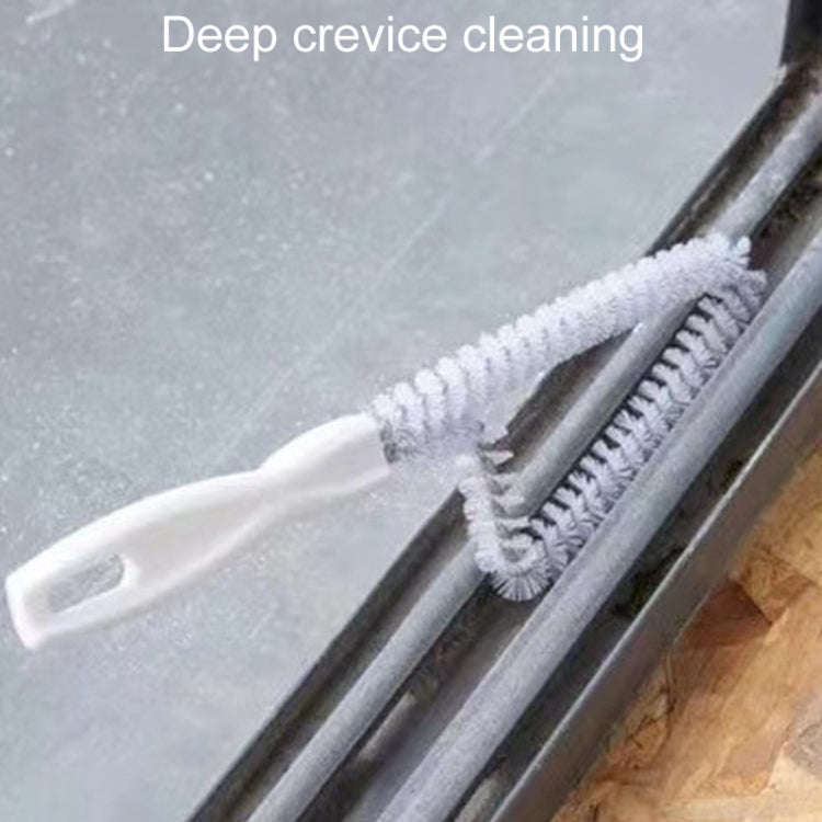 Multipurpose Window Trough Cleaning Tool Household Kitchen Stovetop Crevice Brush(White)