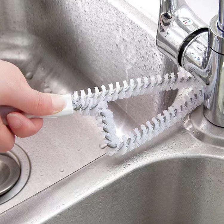 Multipurpose Window Trough Cleaning Tool Household Kitchen Stovetop Crevice Brush(White)