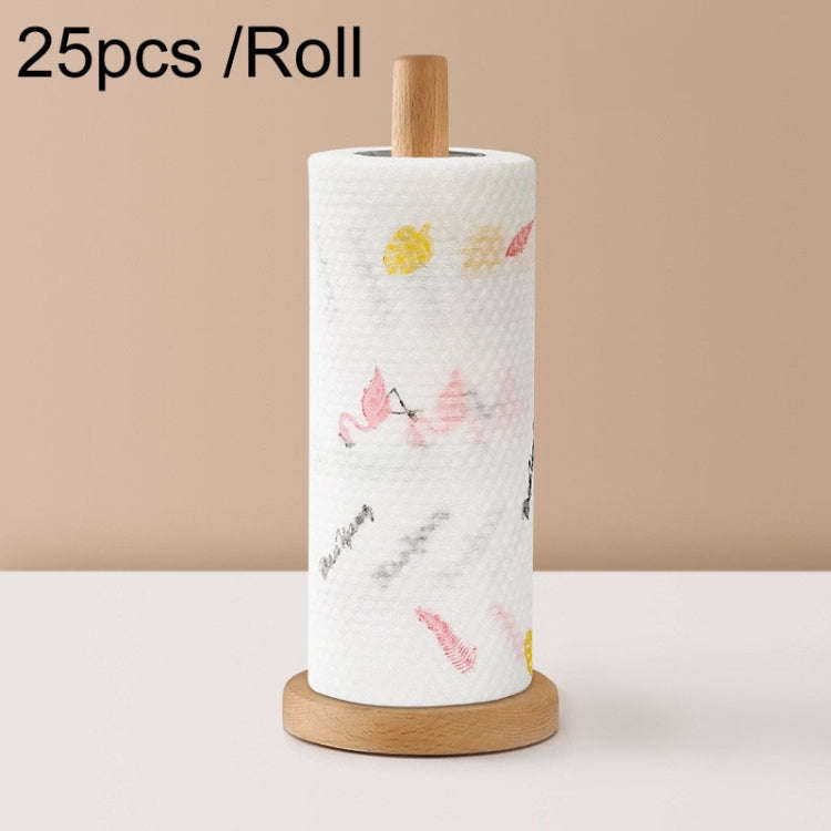 25pcs /Roll Thickened Disposable Dishwashing Cloth Rag Wet And Dry Oil-absorbing Kitchen Paper