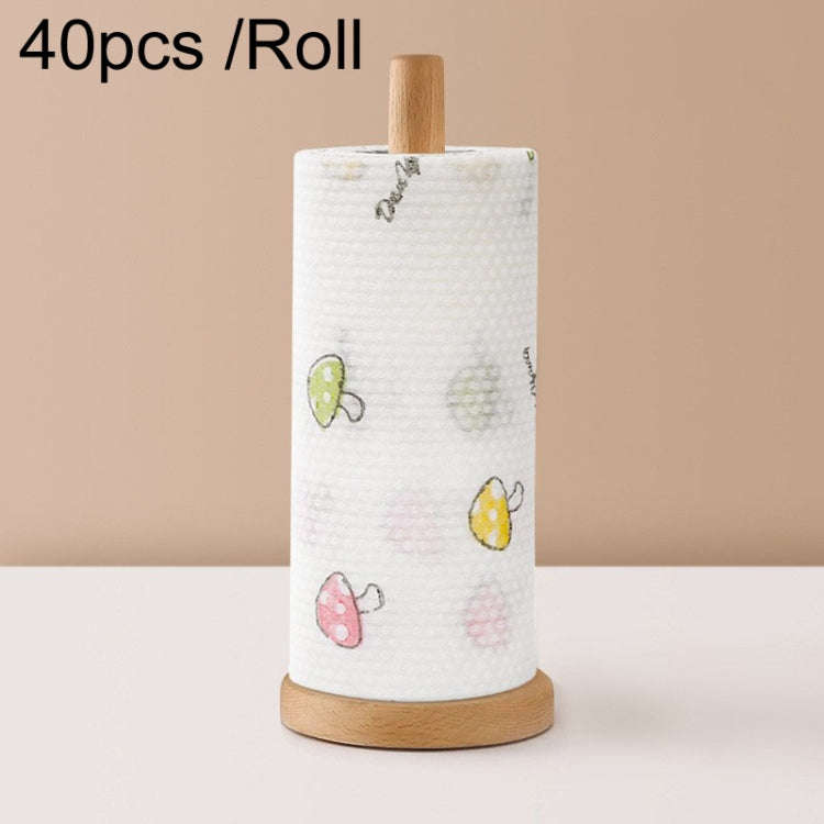 40pcs /Roll Thickened Disposable Dishwashing Cloth Rag Wet And Dry Oil-absorbing Kitchen Paper