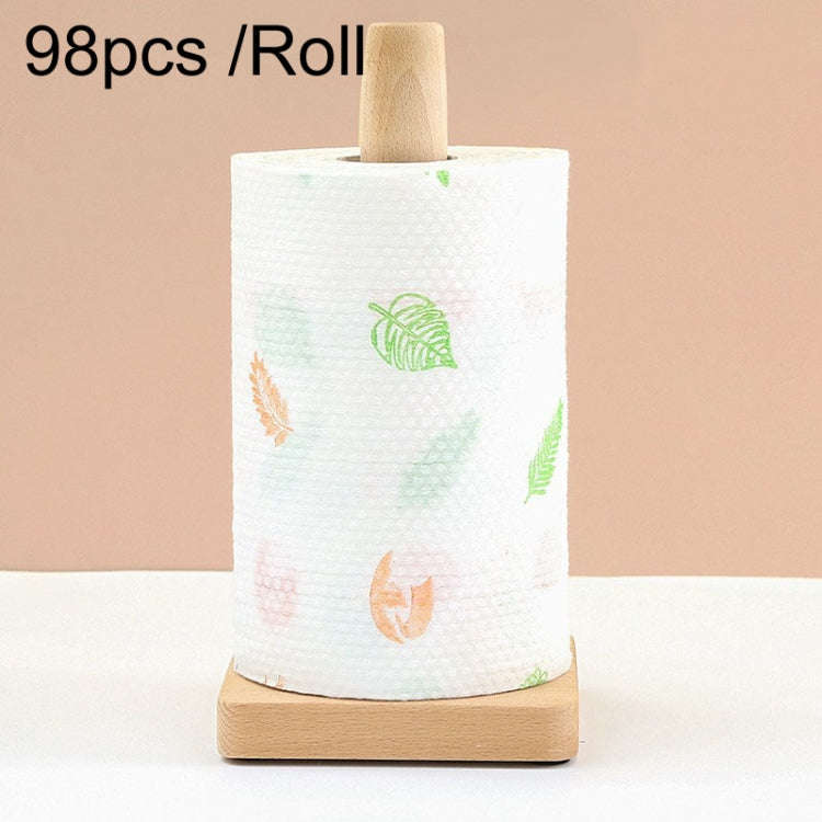 98pcs /Roll Thickened Disposable Dishwashing Cloth Rag Wet And Dry Oil-absorbing Kitchen Paper