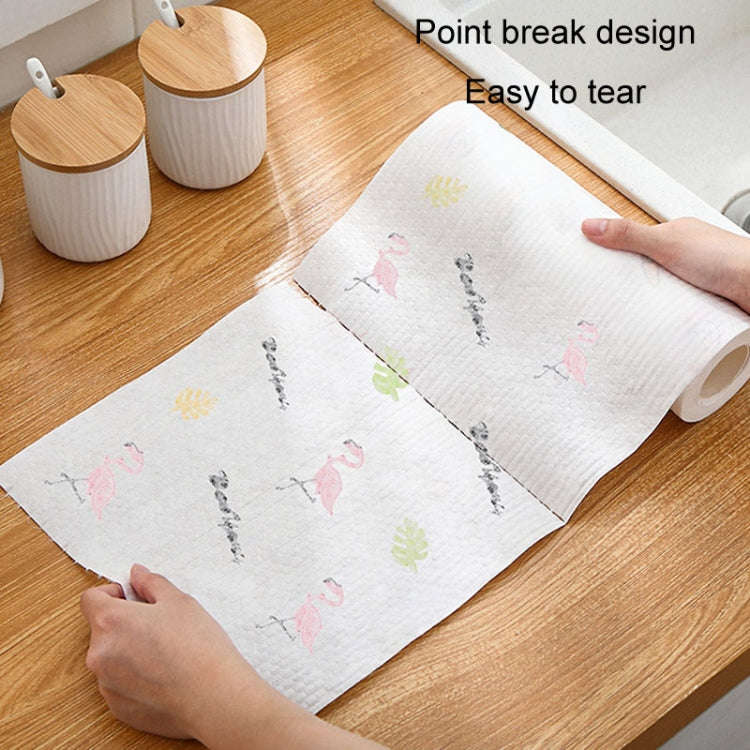 25pcs /Roll Thickened Disposable Dishwashing Cloth Rag Wet And Dry Oil-absorbing Kitchen Paper