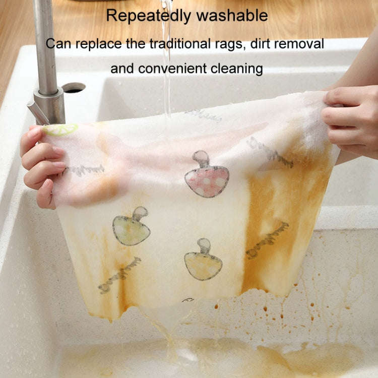 25pcs /Roll Thickened Disposable Dishwashing Cloth Rag Wet And Dry Oil-absorbing Kitchen Paper