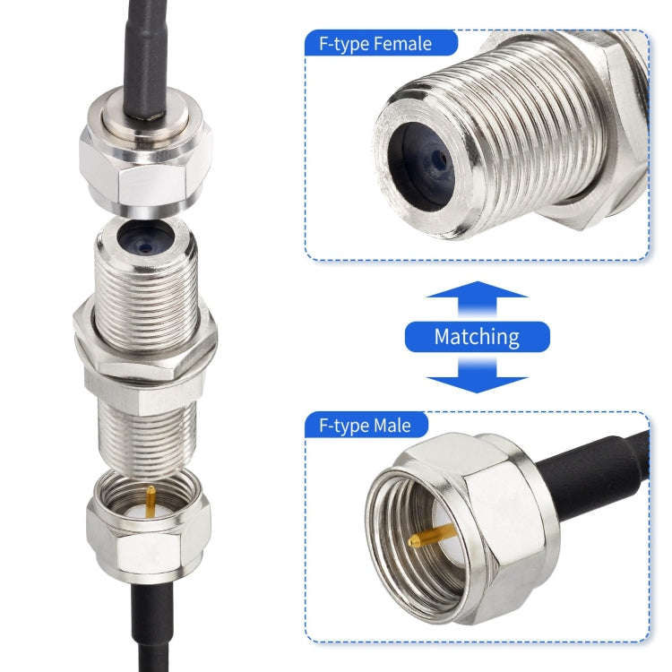F Type Adapter F Female To Female Bulkhead Connector Coax Barrel Connector For Video Cables