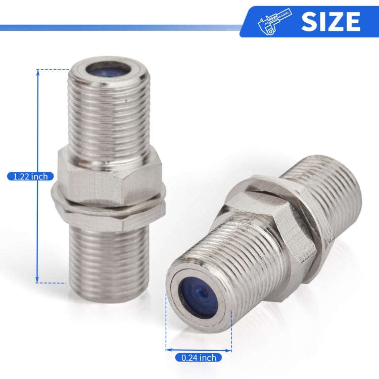 F Type Adapter F Female To Female Bulkhead Connector Coax Barrel Connector For Video Cables