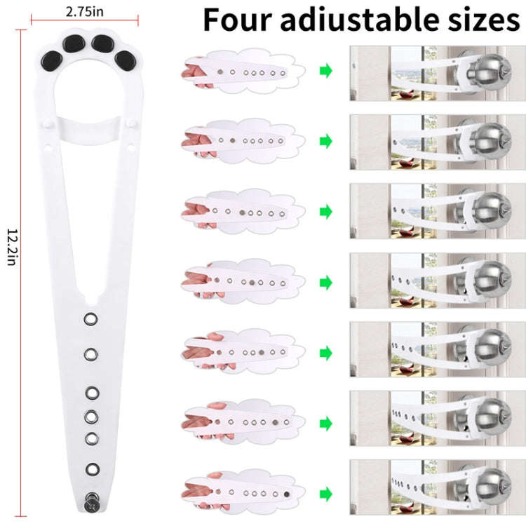 31 x 7cm Pet Entry And Exit Fence Cats And Dogs No-Punch Fixed Bracket Latch(White)