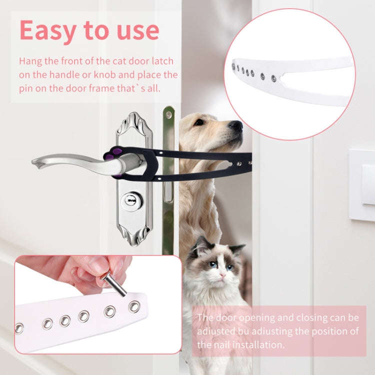31 x 7cm Pet Entry And Exit Fence Cats And Dogs No-Punch Fixed Bracket Latch(White)
