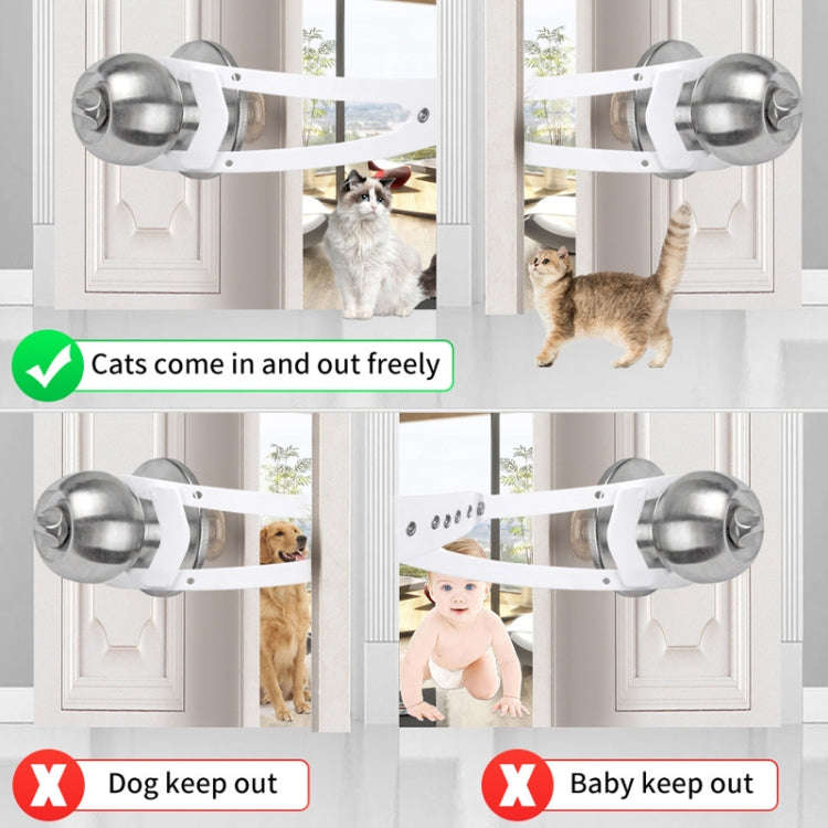 31 x 7cm Pet Entry And Exit Fence Cats And Dogs No-Punch Fixed Bracket Latch(White)