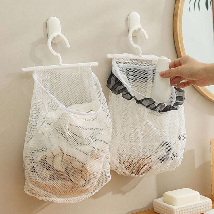 Wall Hanging Storage Bag Drying Underwear Mesh Pocket Cosmetic Storage Hanging Bag, Model: With Lace
