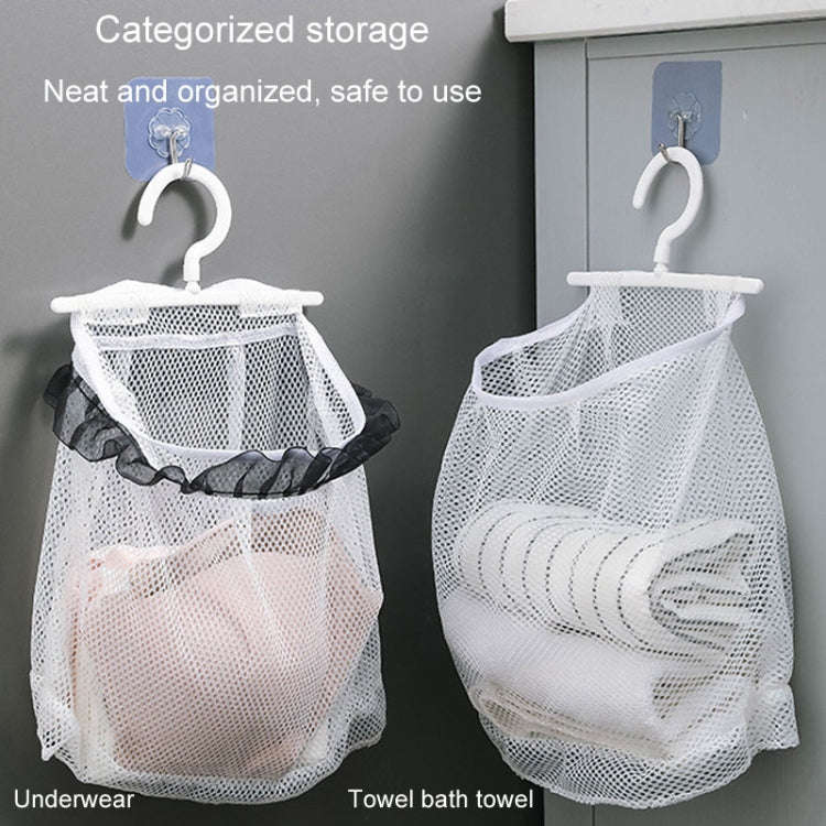Wall Hanging Storage Bag Drying Underwear Mesh Pocket Cosmetic Storage Hanging Bag, Model: With Lace