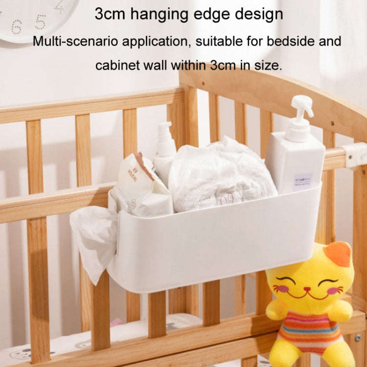 Dormitory Storage Hanging Basket Bedside Hanging Shelf Desktop Storage Box(White)