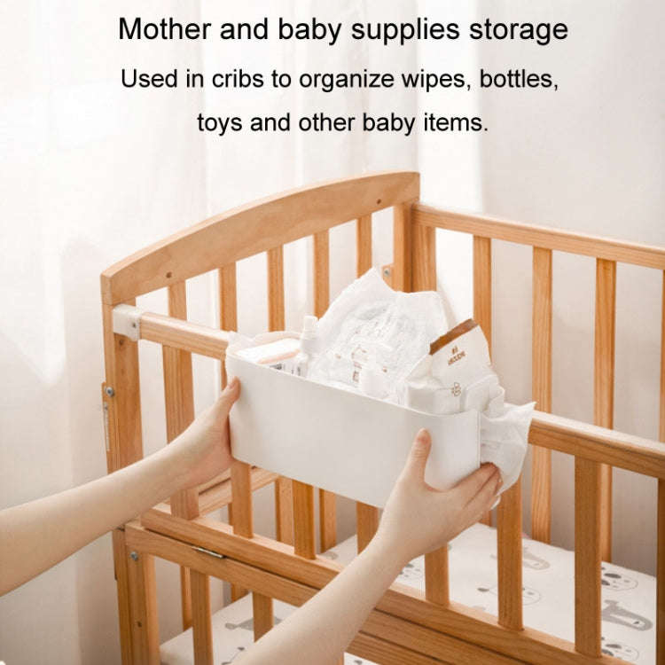 Dormitory Storage Hanging Basket Bedside Hanging Shelf Desktop Storage Box(White)