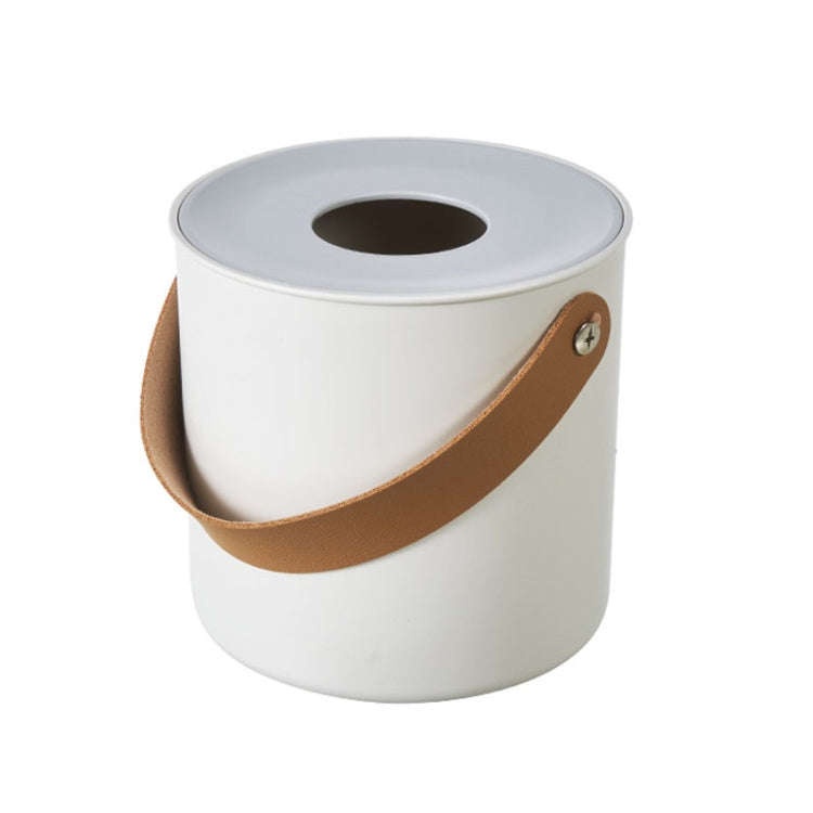 Portable Home Tissue Box Coffee Table Restaurant Desktop Napkin Storage Box, Style: Round
