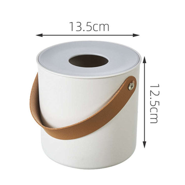 Portable Home Tissue Box Coffee Table Restaurant Desktop Napkin Storage Box, Style: Round