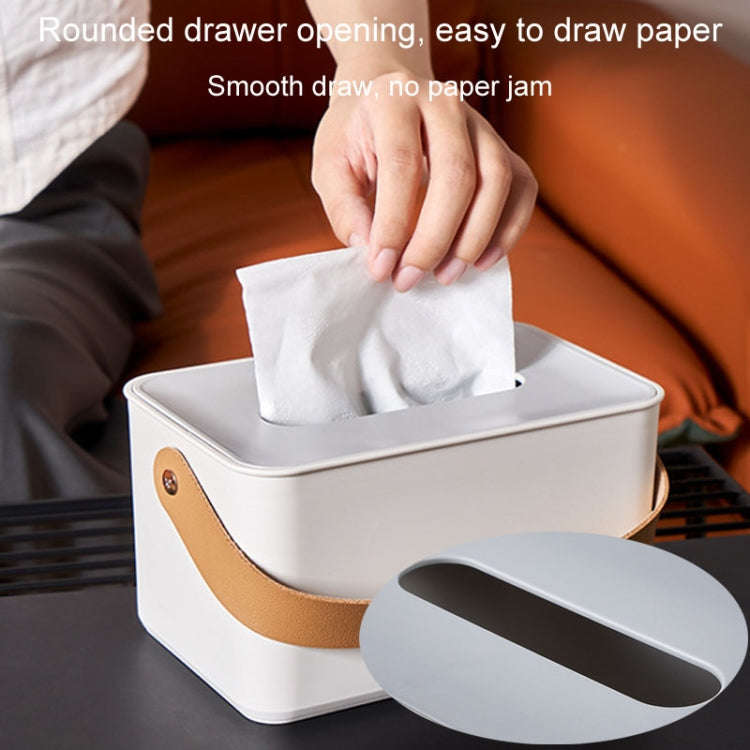 Portable Home Tissue Box Coffee Table Restaurant Desktop Napkin Storage Box, Style: Round