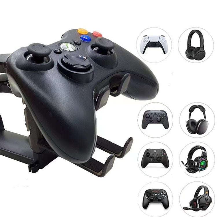 360 Degree Rotation Headset Bracket With Game Handle Organizer(Black)
