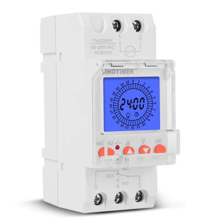 SINOTIMER  TM929BKL 85-265V 30A 24hrs Digital Analogue Din Module Time Switch With Backlight